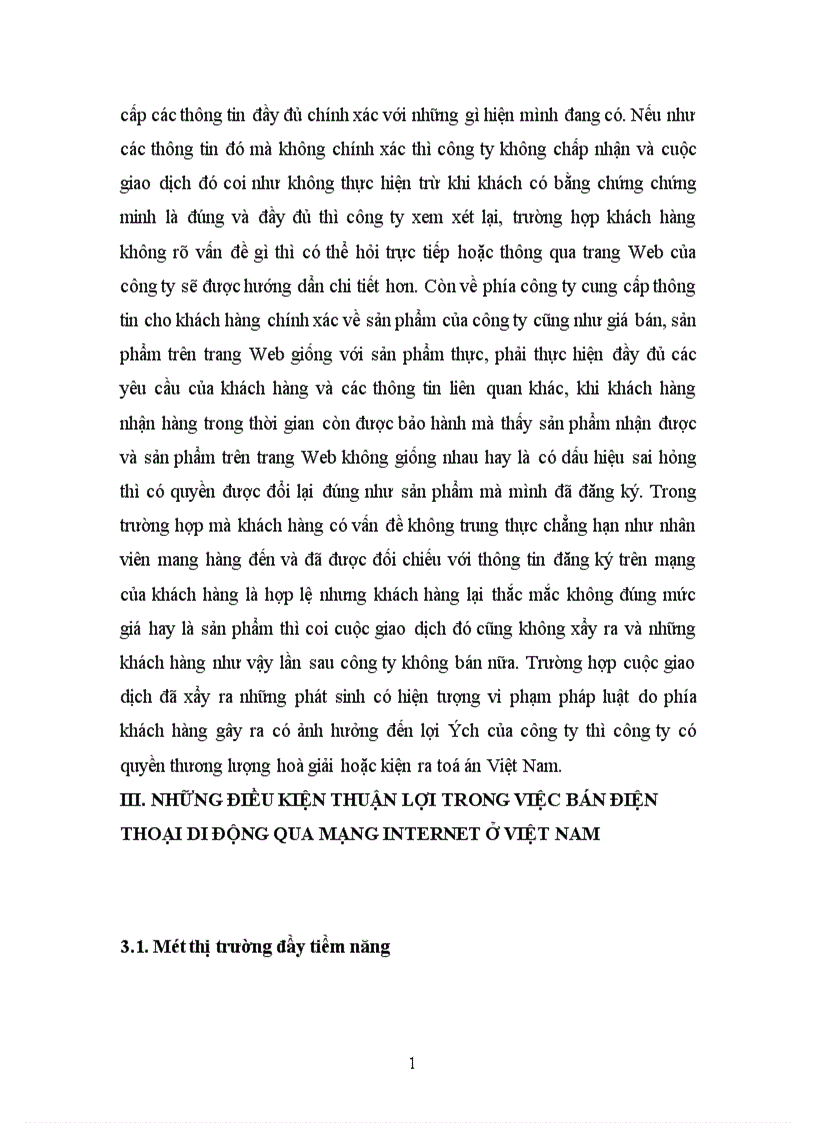 image for page Hành mua sắm điện thoại di động qua mạng Internet trong thời đại công nghệ thông tin và khả năng áp dụng vào Việt Nam