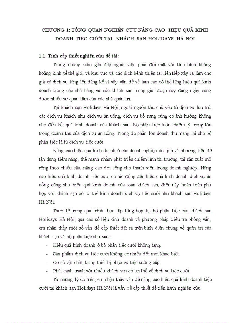 image for page Giải pháp nâng cao hiệu quả kinh doanh tiệc cưới tại khách sạn Holidays Hà Nội