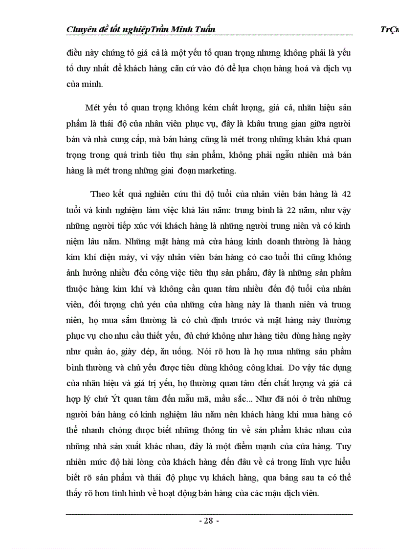image for page Một số giải pháp marketing nhằm hoàn thiện và nâng cao mức độ thỏa mãn khách hàng của Công ty TM DV Tràng Thi 1