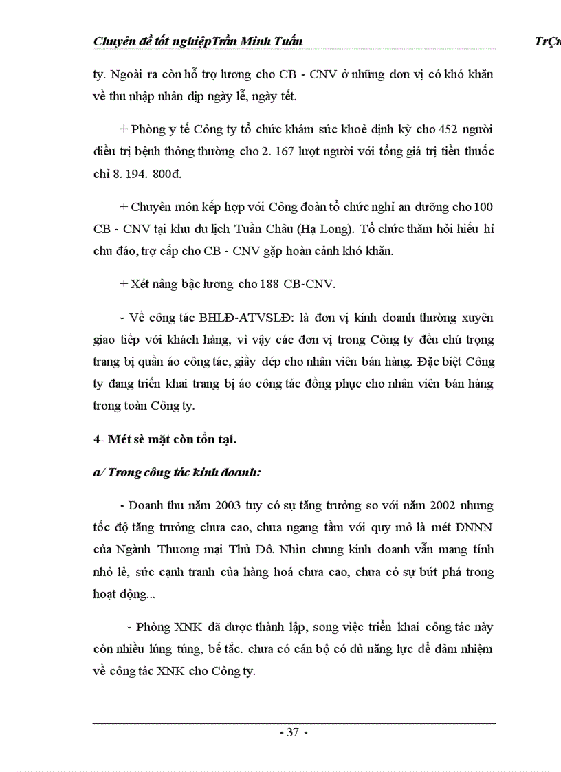 image for page Một số giải pháp marketing nhằm hoàn thiện và nâng cao mức độ thỏa mãn khách hàng của Công ty TM DV Tràng Thi 1