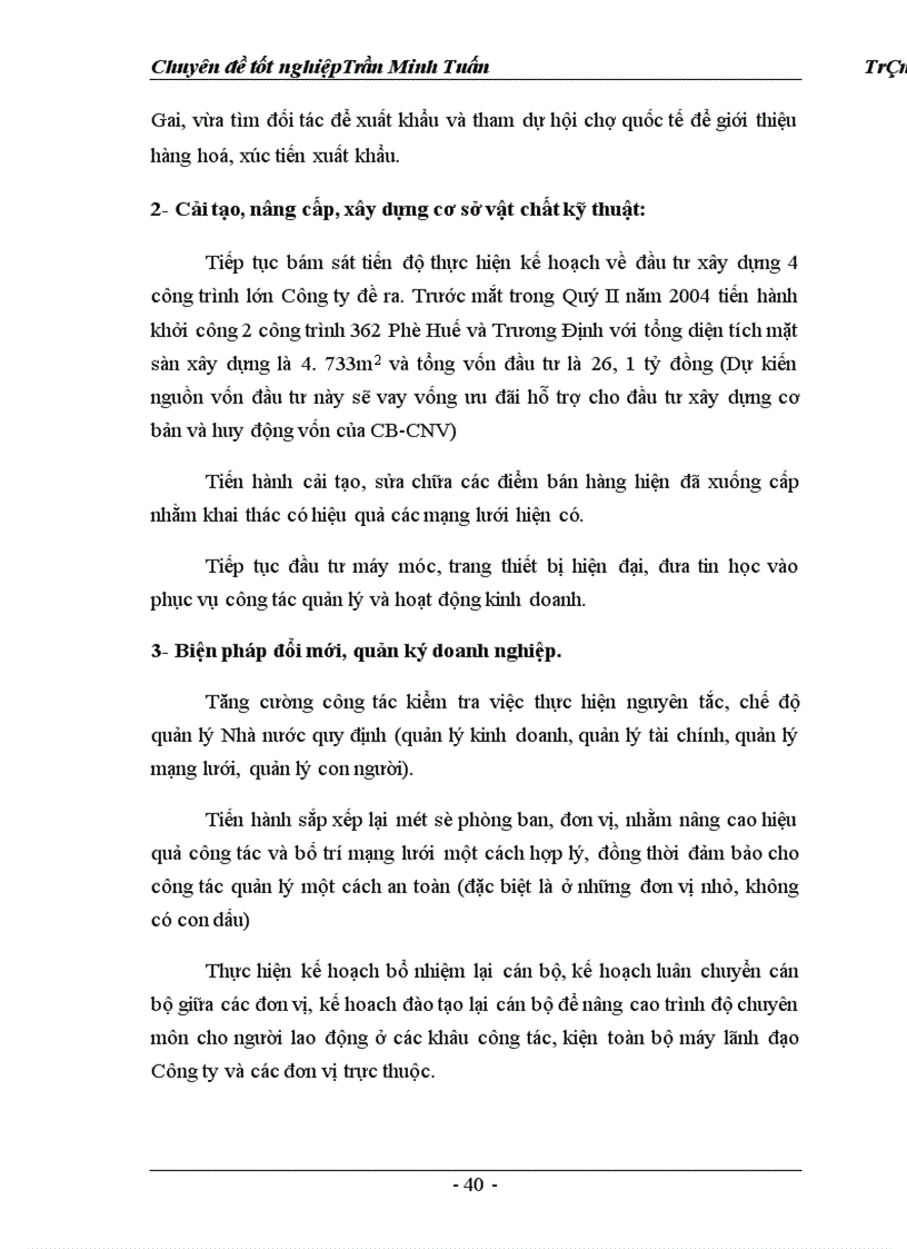 image for page Một số giải pháp marketing nhằm hoàn thiện và nâng cao mức độ thỏa mãn khách hàng của Công ty TM DV Tràng Thi 1