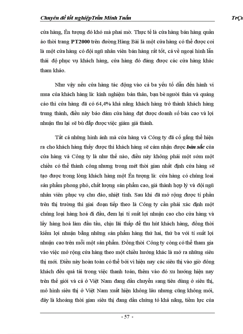 image for page Một số giải pháp marketing nhằm hoàn thiện và nâng cao mức độ thỏa mãn khách hàng của Công ty TM DV Tràng Thi 1