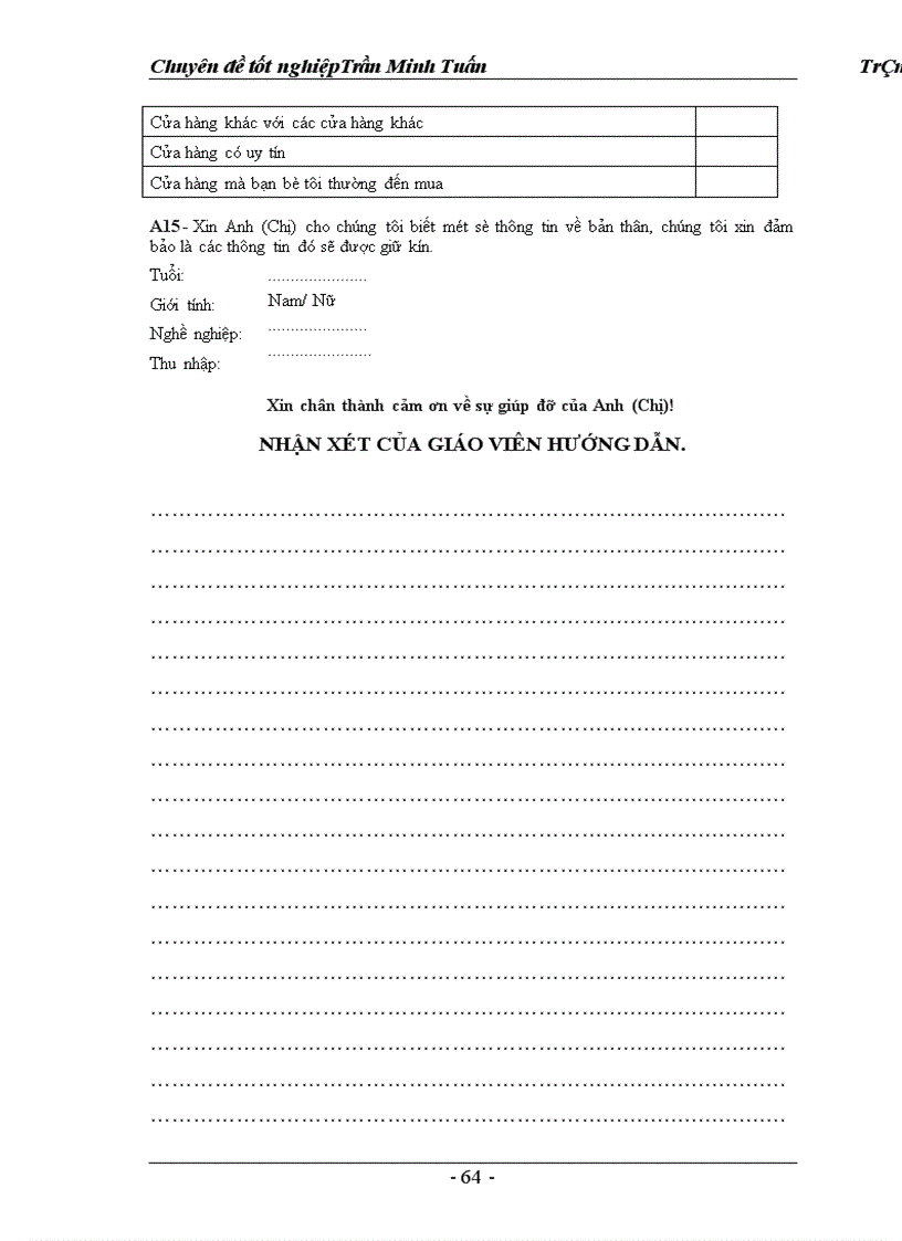 image for page Một số giải pháp marketing nhằm hoàn thiện và nâng cao mức độ thỏa mãn khách hàng của Công ty TM DV Tràng Thi 1