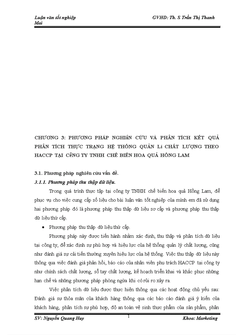 image for page Tăng cường hiệu lực hệ thống quản lý chất lượng theo HACCP tại công ty TNHH chế biến hoa quả Hồng Lam