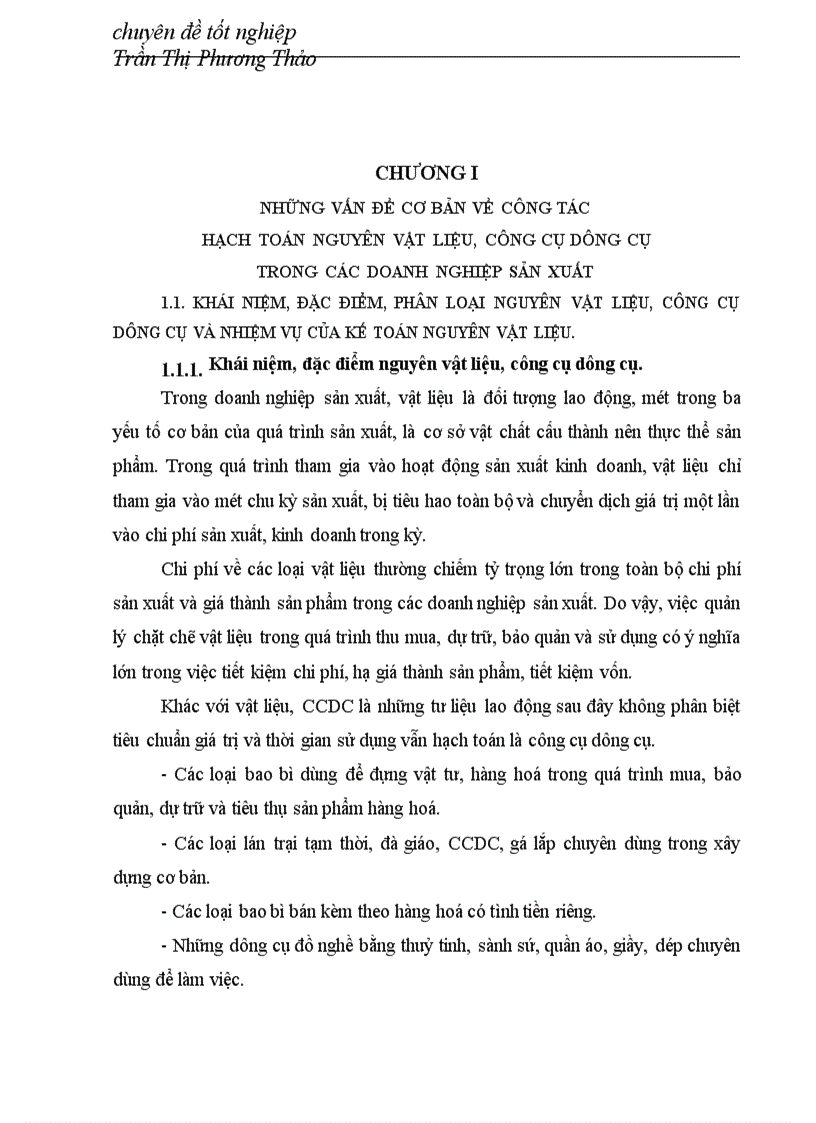 image for page Hoàn thiện công tác hạch toán nguyên vật liệu công cụ dụng cụ tại công ty TNHH Thành Đạt