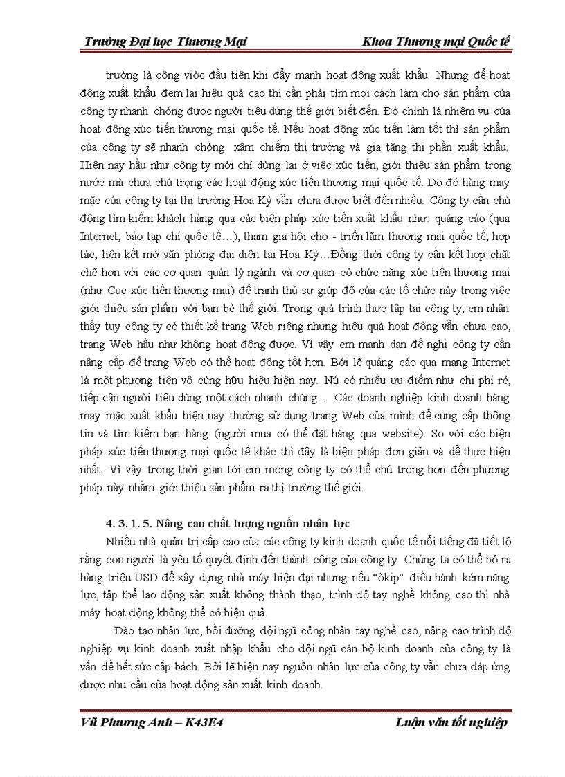 image for page Giải pháp đẩy mạnh xuất khẩu mặt hàng áo sơ mi của Tổng công ty May 10 Công ty cổ phần sang thị trường Hoa Kỳ