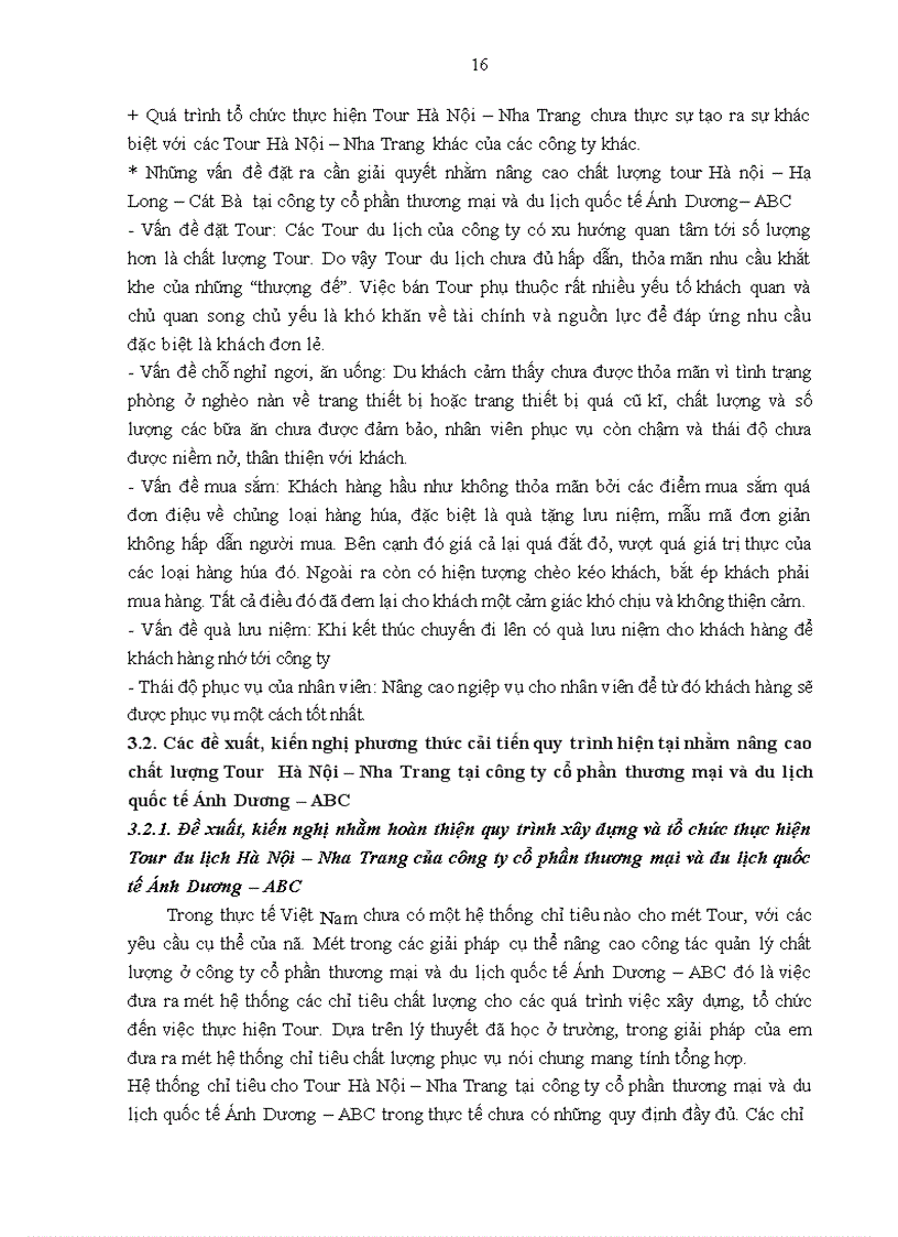 image for page Giải pháp nâng cao chất lượng Tour du lịch Hà Nội Nha Trang tại công ty cổ phần thương mại và du lịch quốc tế Ánh Dương ABC