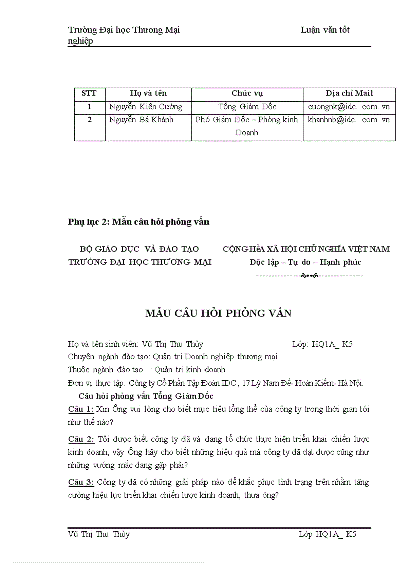 image for page Giải pháp marketing tăng cường hiệu lực triển khai chiến lược kinh doanh của Công ty Cổ Phần Tập Đoàn IDC