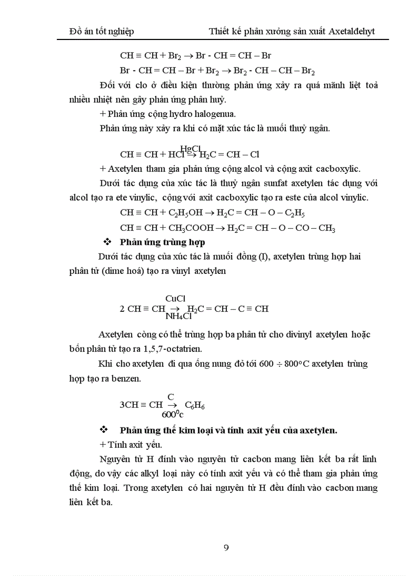 image for page Thiết kế phân xưởng sản xuất Axetaldehyt