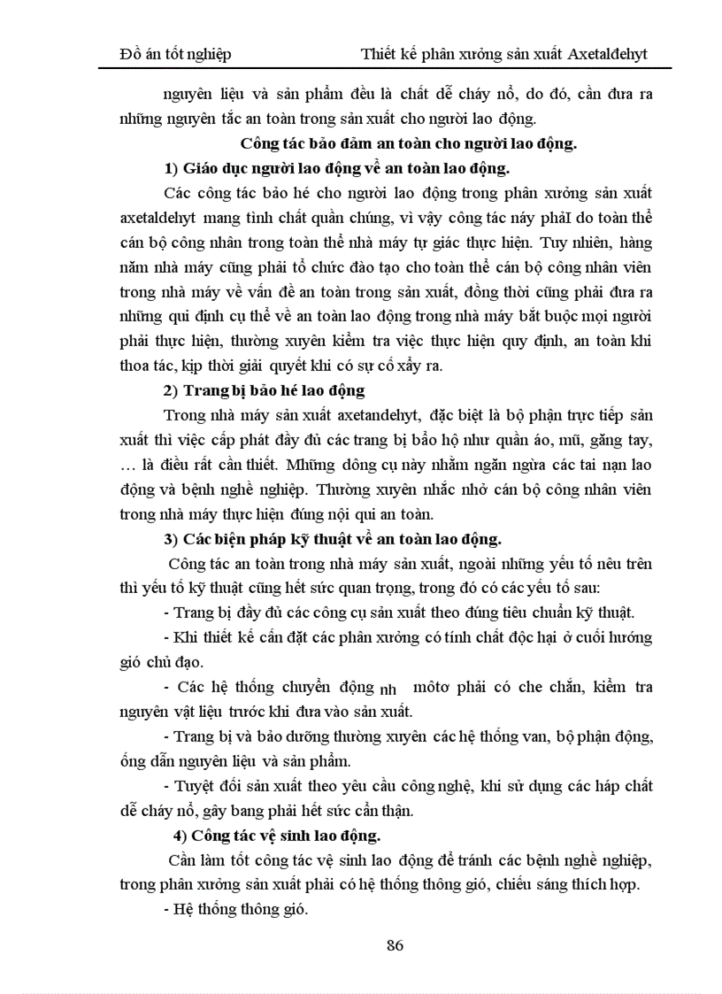 image for page Thiết kế phân xưởng sản xuất Axetaldehyt