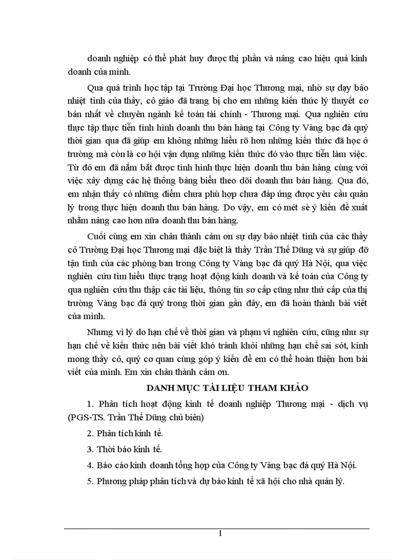 image for page Phân tích tình hình doanh thu bán hàng và các biện pháp không ngừng tăng doanh thu bán hàng ở Công ty Vàng Bạc Đá Quý Hà Nội