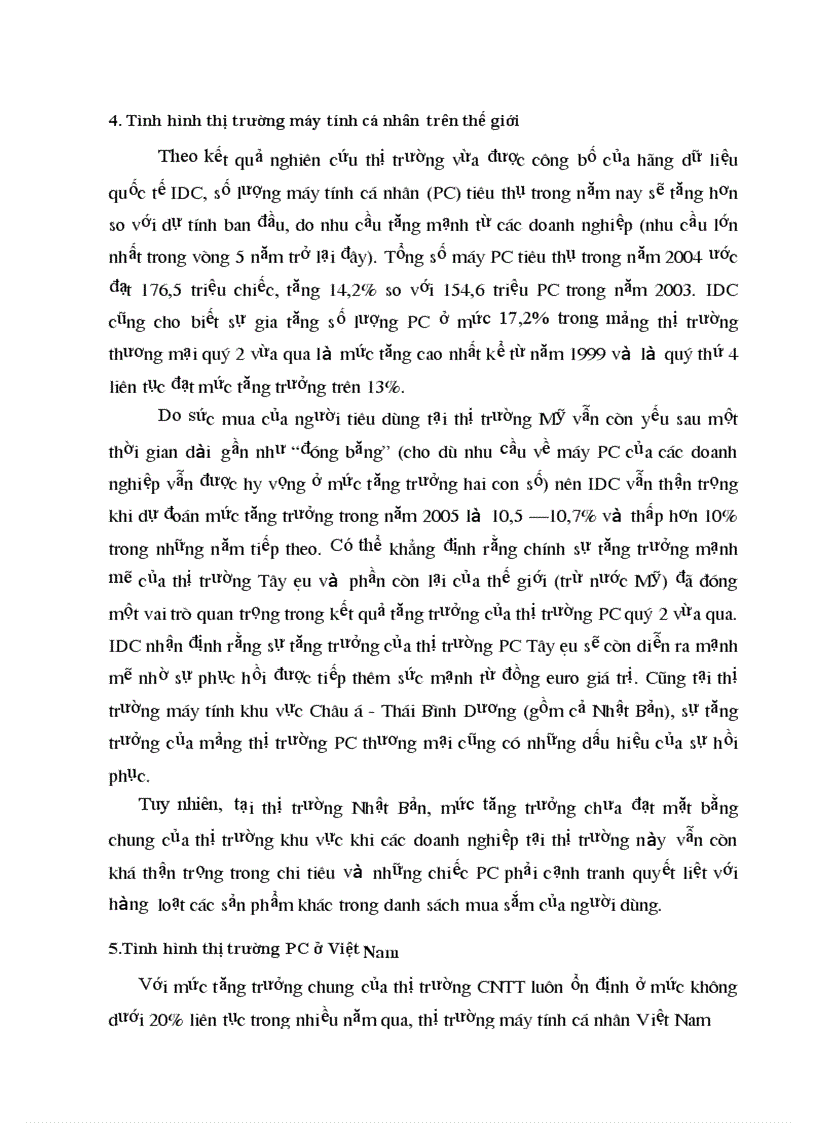 image for page Thực trạng hoạt động kinh doanh nói chung và hoạt động Marketing nói riêng trong công ty