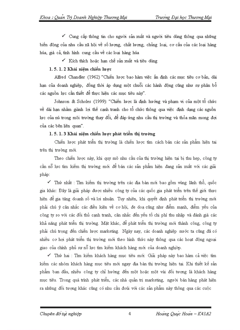 image for page Phân tích TOWS chiến lược phát triển thị trường của công ty TNHH nhà nước một thành viên thực phẩm Hà Nội