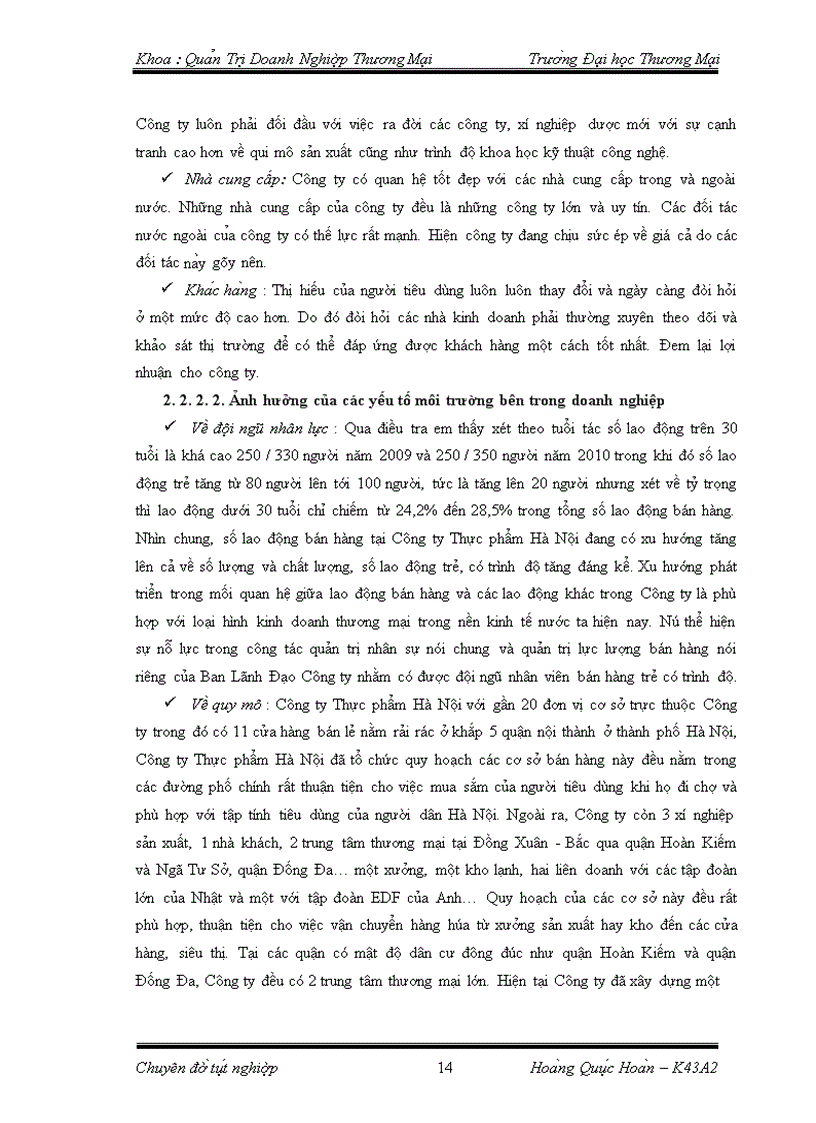 image for page Phân tích TOWS chiến lược phát triển thị trường của công ty TNHH nhà nước một thành viên thực phẩm Hà Nội