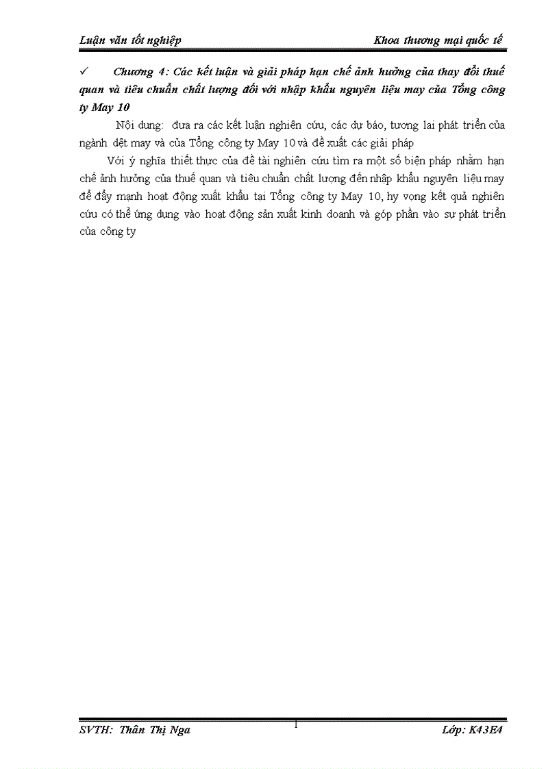 image for page Giải pháp hạn chế ảnh hưởng của thay đổi thuế quan và tiêu chuẩn chất lượng hàng nhập đối với nhập khẩu nguyên liệu của Tổng công ty May 10