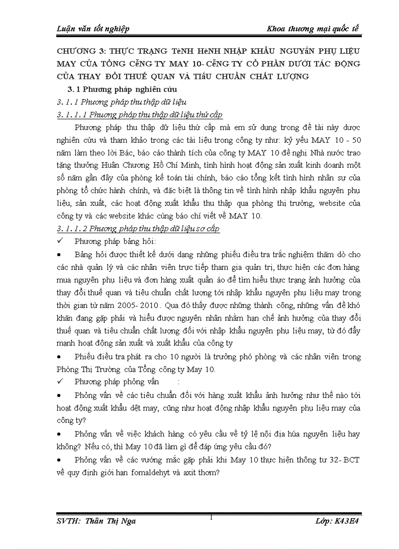 image for page Giải pháp hạn chế ảnh hưởng của thay đổi thuế quan và tiêu chuẩn chất lượng hàng nhập đối với nhập khẩu nguyên liệu của Tổng công ty May 10