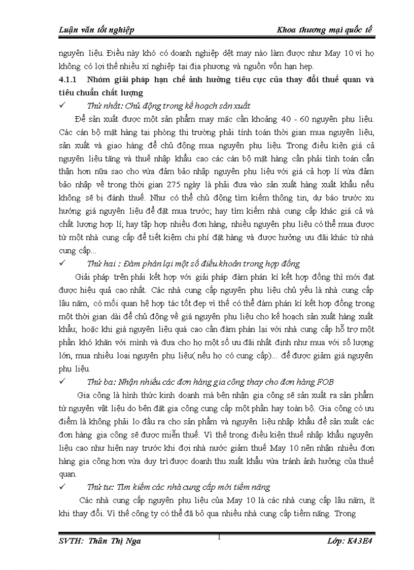 image for page Giải pháp hạn chế ảnh hưởng của thay đổi thuế quan và tiêu chuẩn chất lượng hàng nhập đối với nhập khẩu nguyên liệu của Tổng công ty May 10