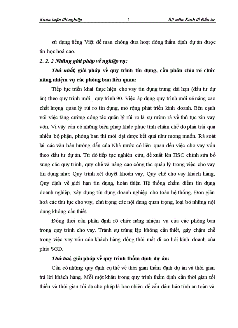 image for page Thẩm định dự án đầu tư0020 vay vốn trung và dài hạn tại Sở giao dịch Ngân hàng Ngoại thương Việt Nam Thực trạng và giải pháp