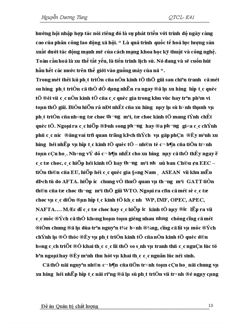 image for page Chất lượng sản phẩm và vai trò của chất lượng sản phẩm trong hội nhập kinh tế khu vực và thế giới 1