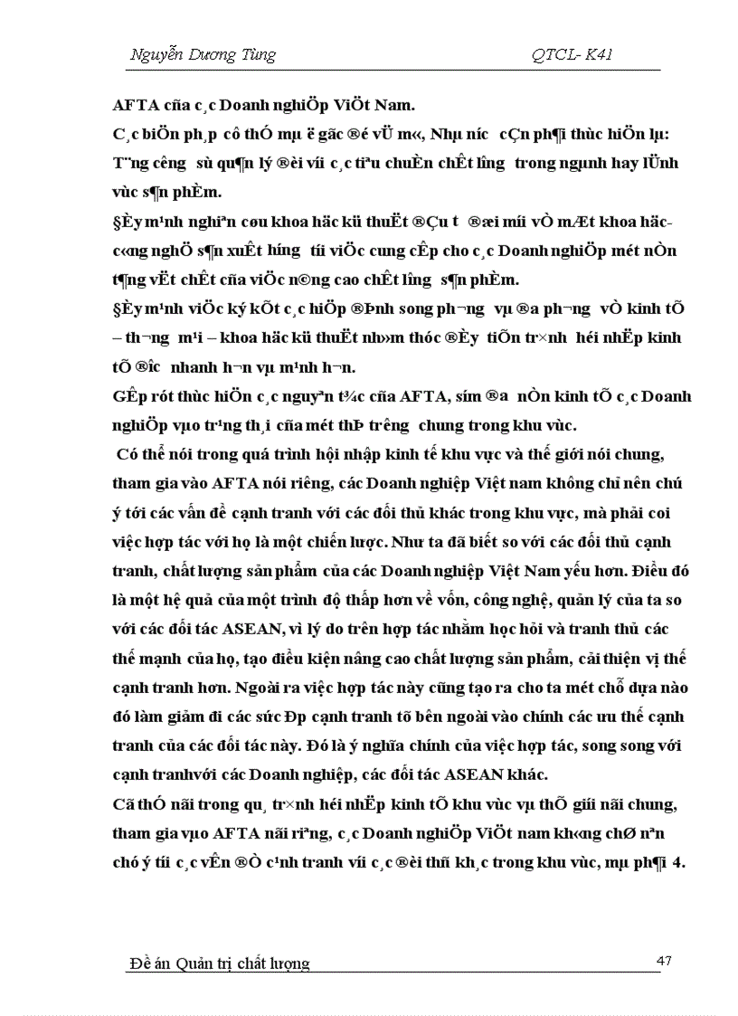 image for page Chất lượng sản phẩm và vai trò của chất lượng sản phẩm trong hội nhập kinh tế khu vực và thế giới 1