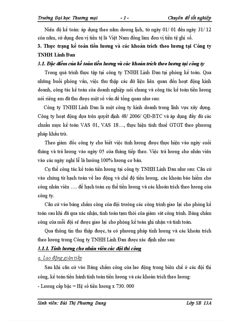 image for page Kế toán tiền lương và các khoản trích theo lương của công ty TNHH Linh Đan