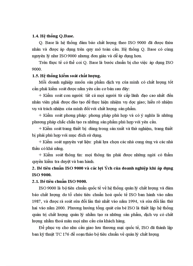 ISO 9000 và nghiên cứu đề xuất mô hình quản lý chất lượng phù hợp với các doanh nghiệp Việt Nam 1