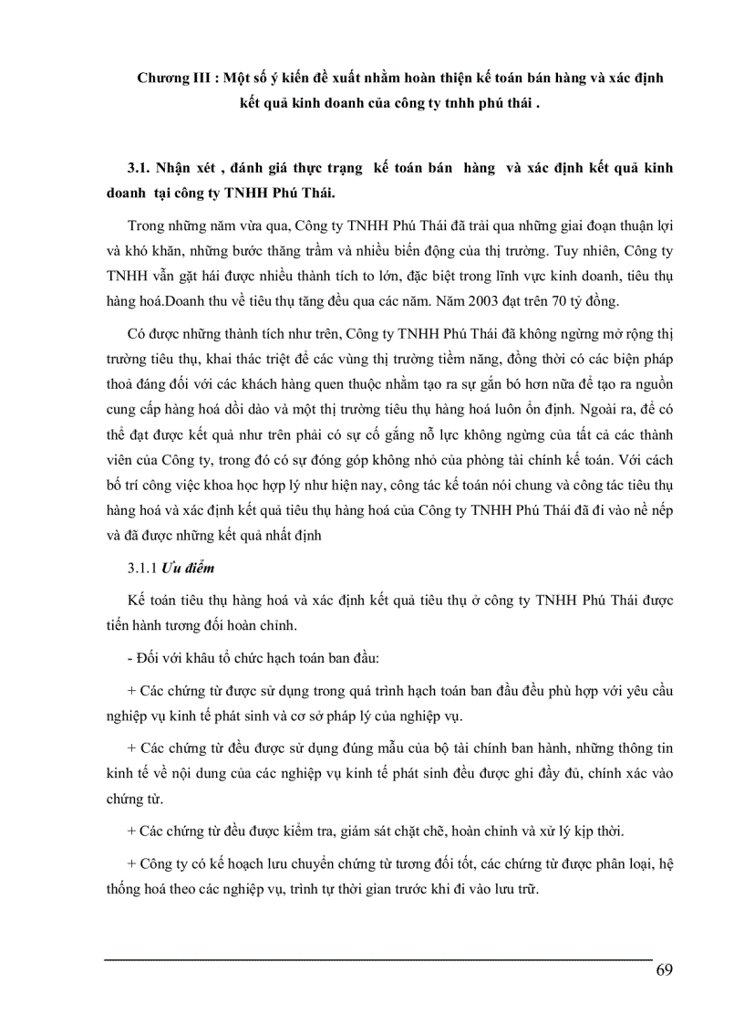 image for page Hoàn thiện kế toán bán hàng và xác định kết quả kinh doanh tại công ty TNHH Phú Thái 1