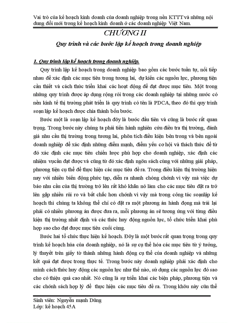 image for page Vai trò của kế hoạch kinh doanh của doanh nghiệp trong nền KTTT và những nội dung đổi mới trong kế hoạch kinh doanh ở các doanh nghiệp Việt Nam 1