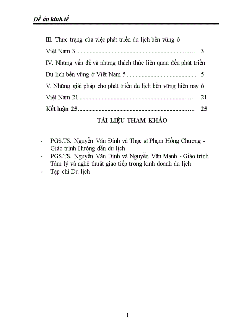 image for page Thực trạng phát triển du lịch bền vững ở Việt nam và những vấn đề liên quan