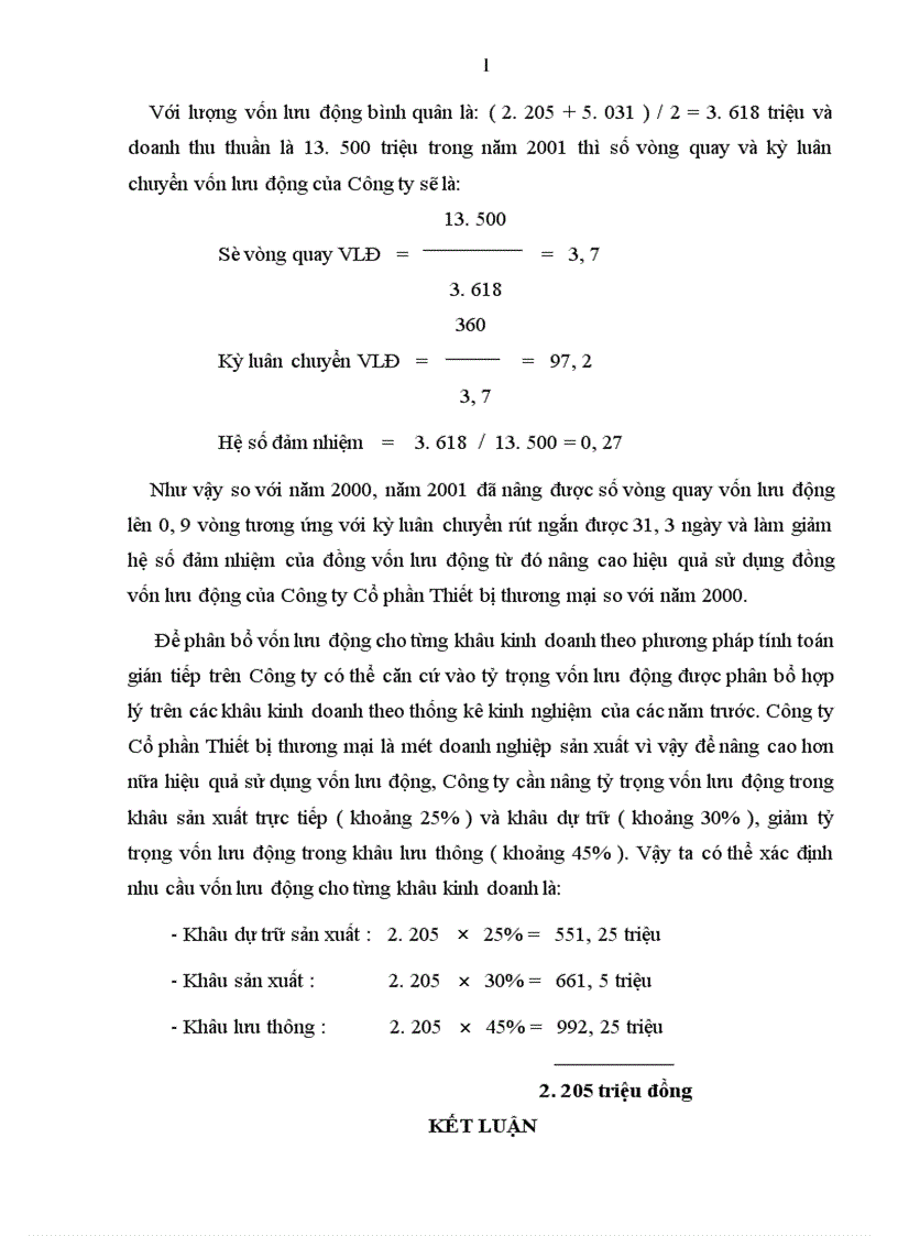 image for page Vốn lưu động và hiệu quả sử dụng vốn lưu động tại Công ty Cổ phần Thiết bị thương mại
