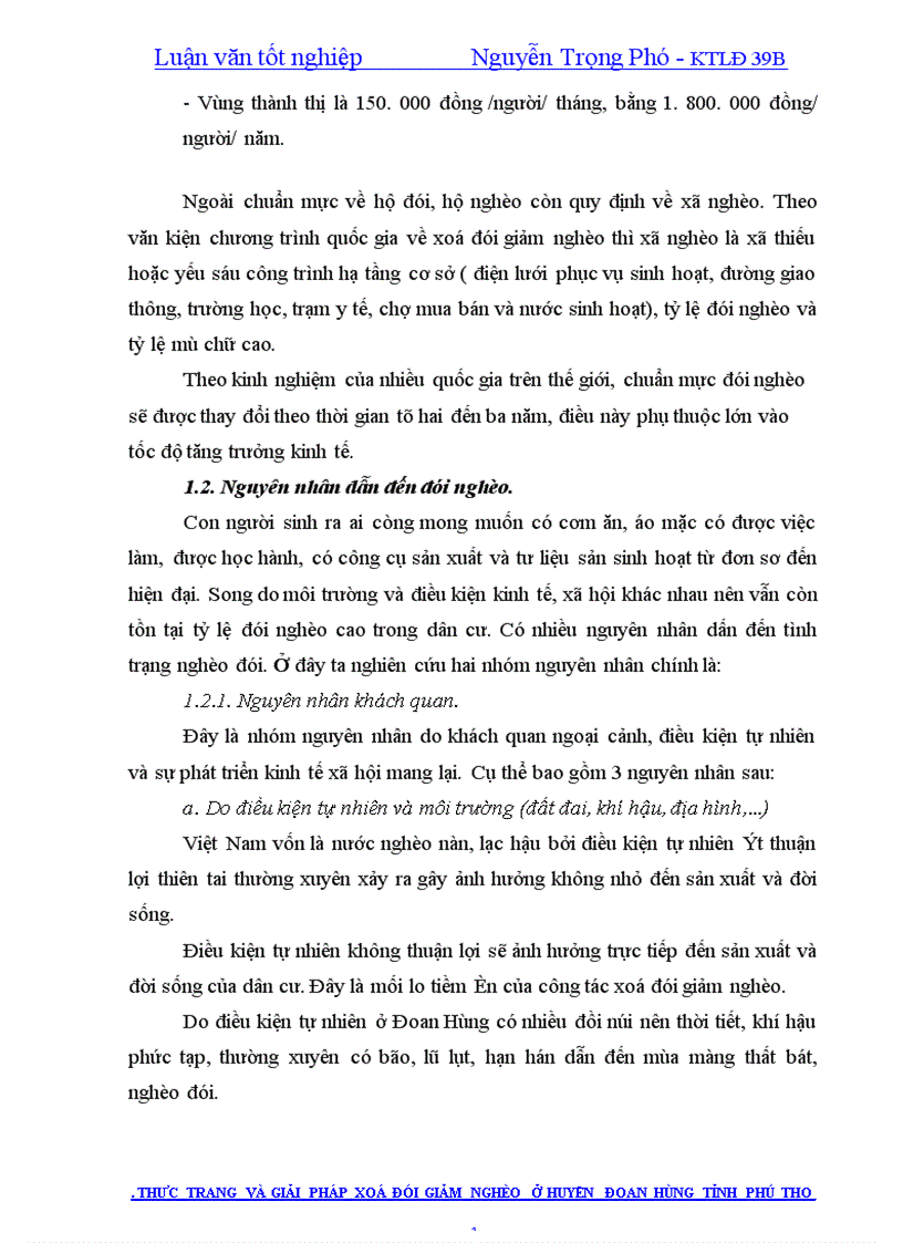 image for page Thực trạng và giải pháp xoá đói giảm nghèo ở huyện Đoan Hùng tỉnh Phú Thọ