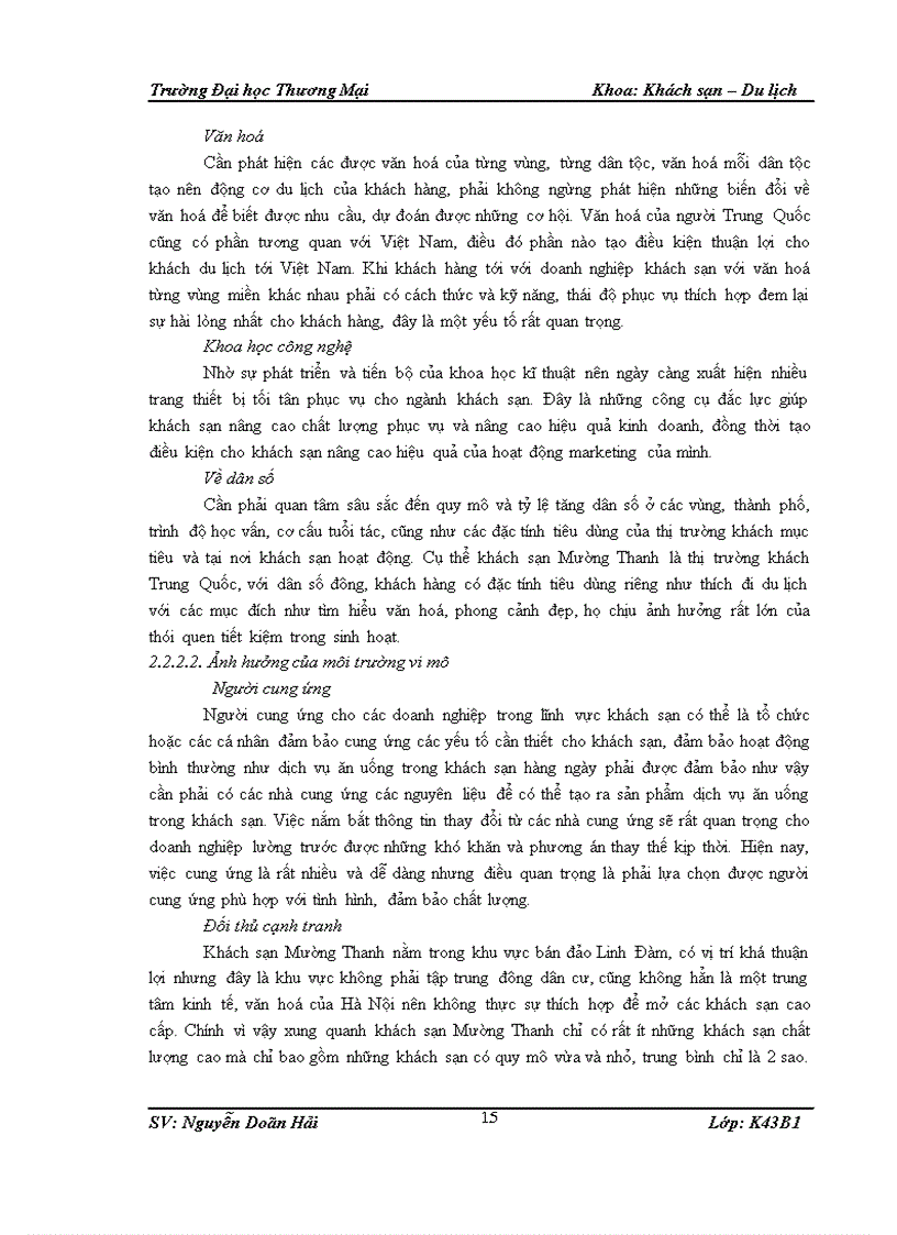 image for page Giải pháp nâng cao sức cạnh tranh marketing trên thị trường khách du lịch Trung Quốc của khách sạn Mường Thanh