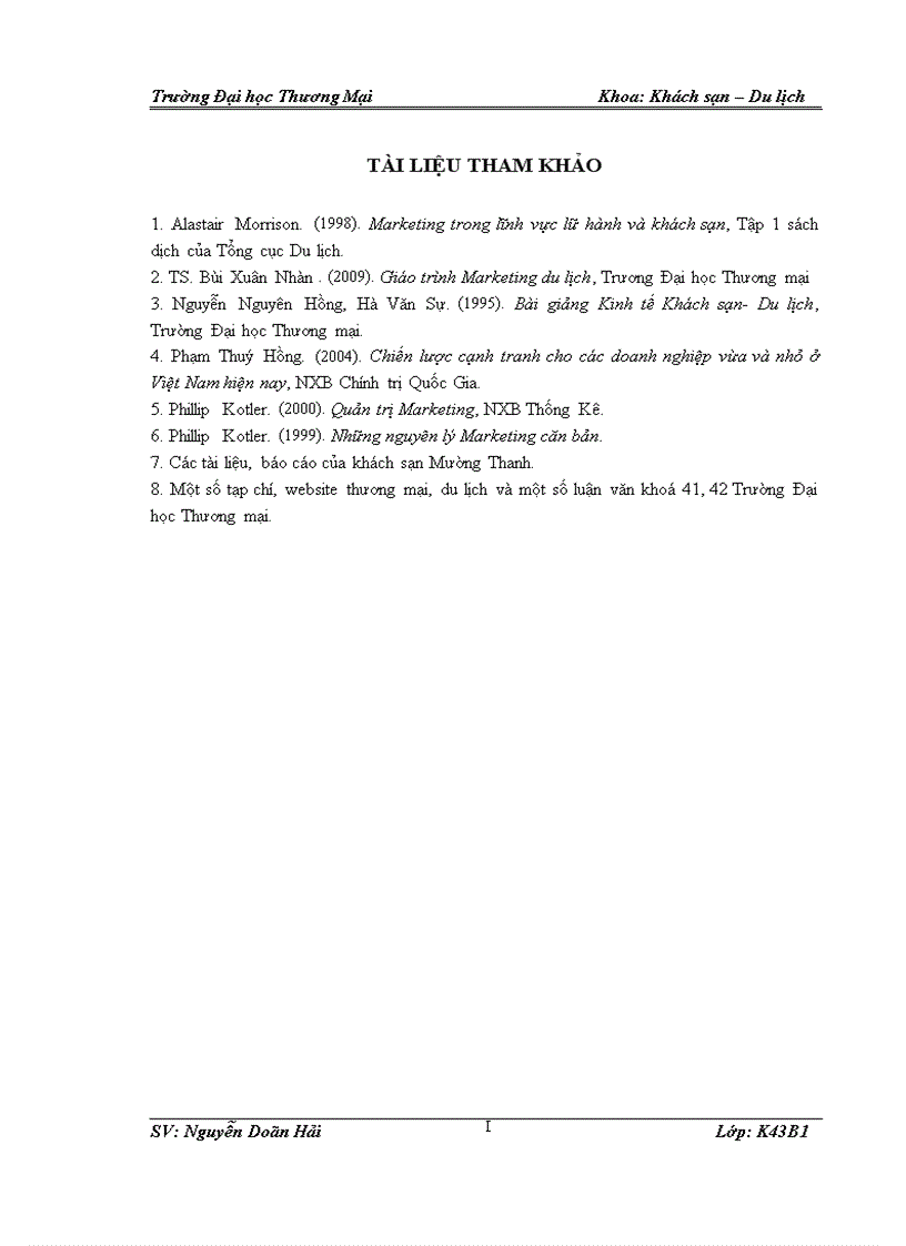 image for page Giải pháp nâng cao sức cạnh tranh marketing trên thị trường khách du lịch Trung Quốc của khách sạn Mường Thanh