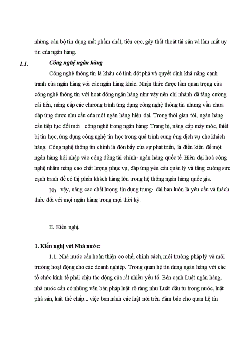 image for page Giải pháp nâng cao chất lượng tín dụng trung dài hạn tại chi nhánh NHNo PTNT 24 Láng Hạ
