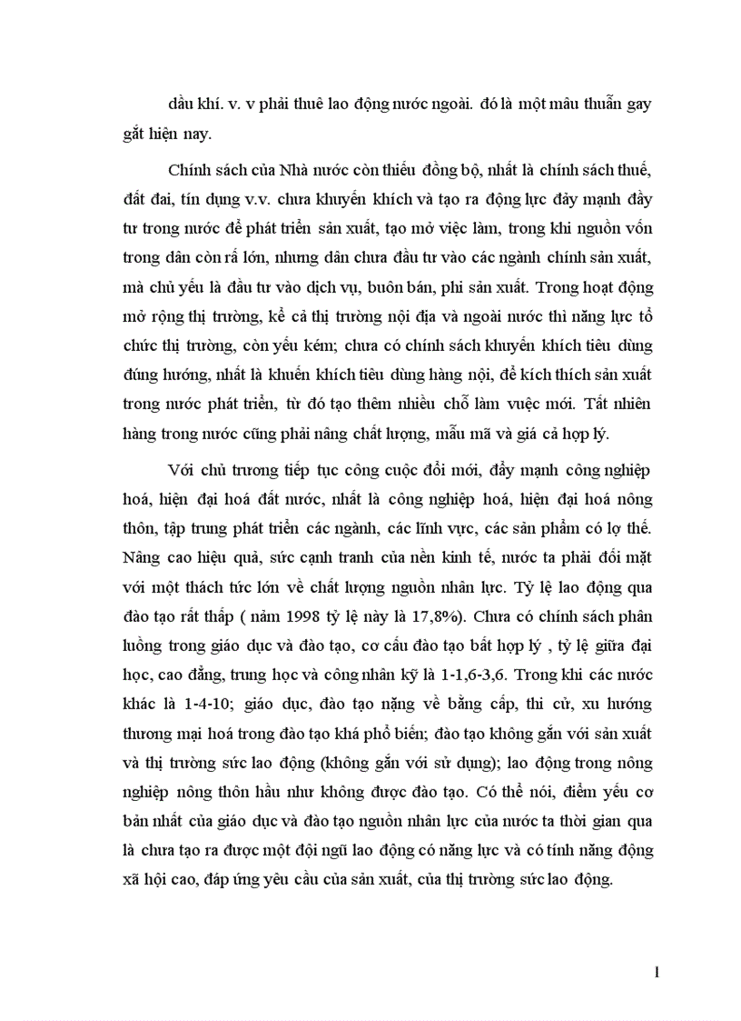 image for page Đề tài Sự phát triển nguồn nhân lực vai trò của nó với sự nghiệp CNH HĐH và với nền kinh tế tri thức ở nước ta Thực trạng và thách thức