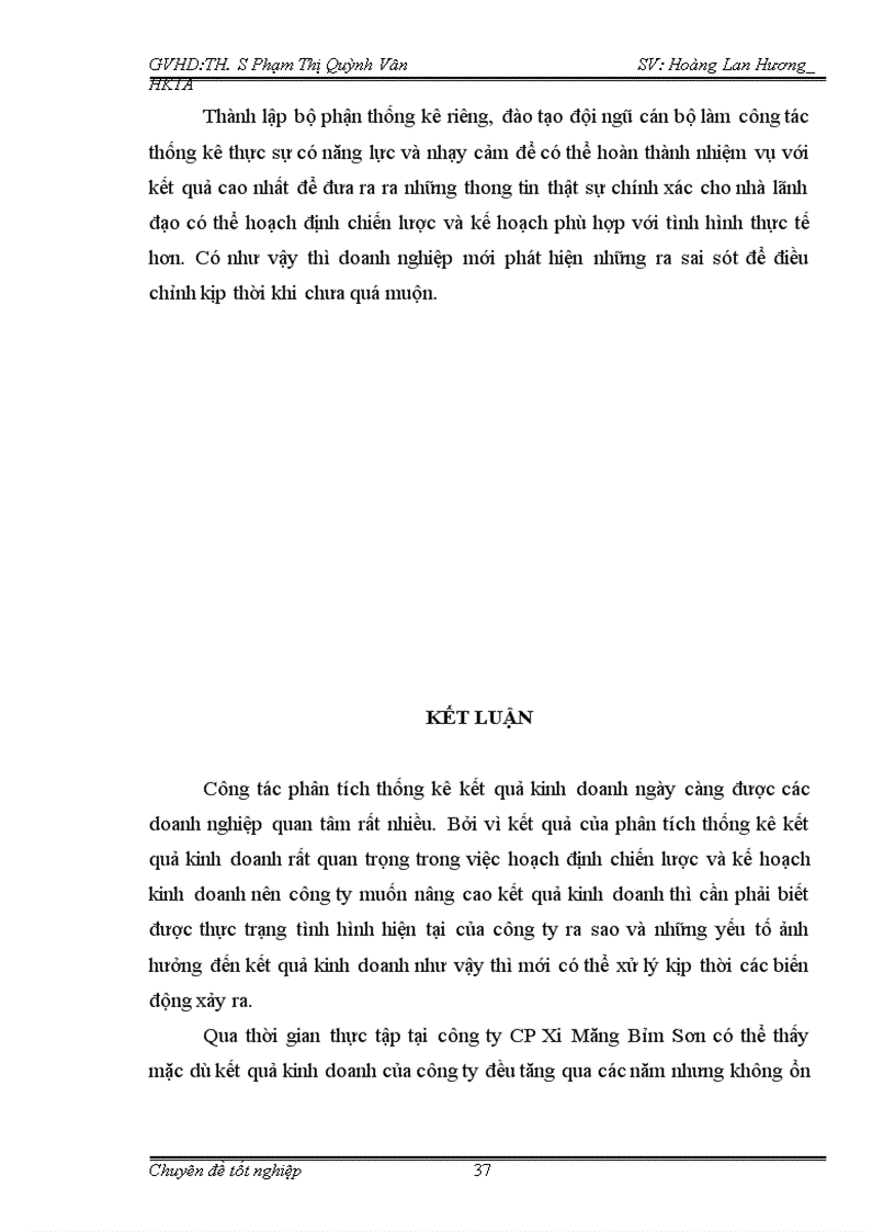 image for page Phân tích thống kê kết quả kinh doanh tại Công Ty CP Xi Măng Bỉm Sơn