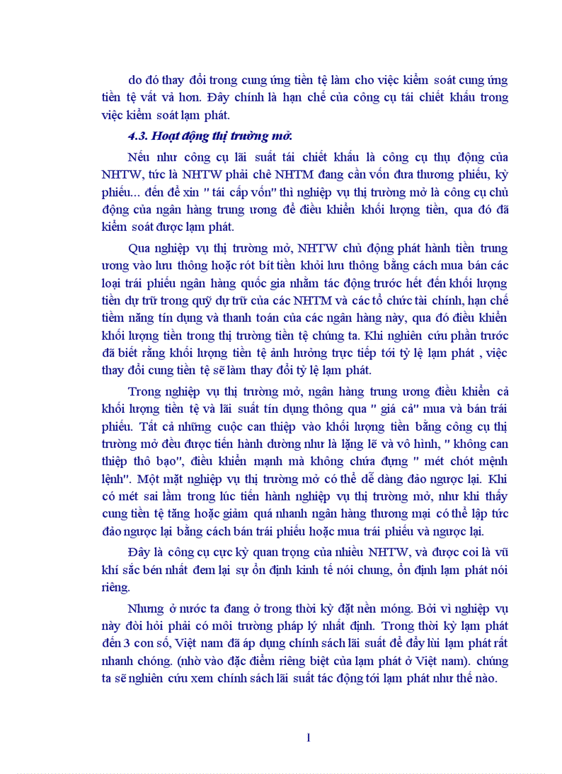 image for page Sử dụng chính sách tiền tệ nhằm kiểm soát lạm phát