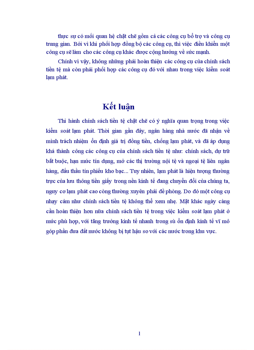 image for page Sử dụng chính sách tiền tệ nhằm kiểm soát lạm phát