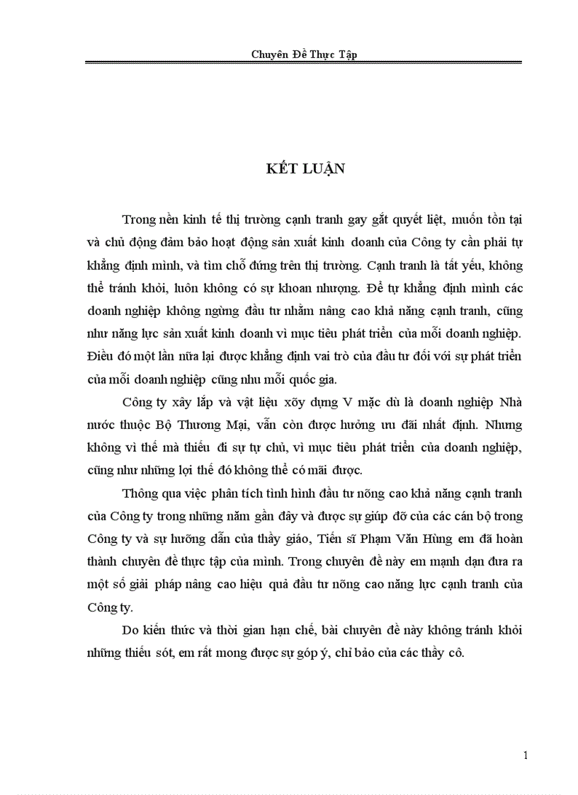 image for page Thực trạng và giải pháp thúc đẩy hoạt động đầu tư phát triển ở Công ty xây lắp và vật liệu xây dựng V Bộ Thương Mại