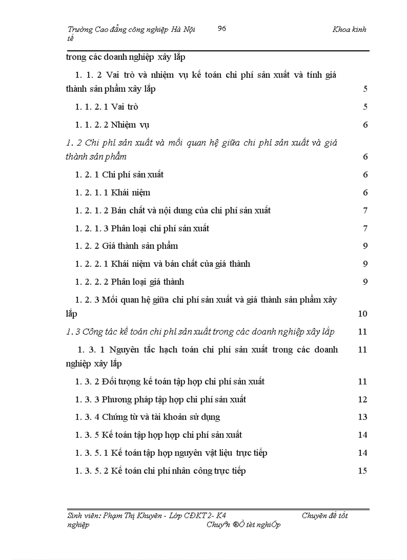 image for page Hoàn thiện công tác kế toán tập hợp chi phí sản xuất và tính giá thành sản phẩm xây lắp tại Xí nghiệp xây lắp H36 Công ty xây lắp hoá chất 1