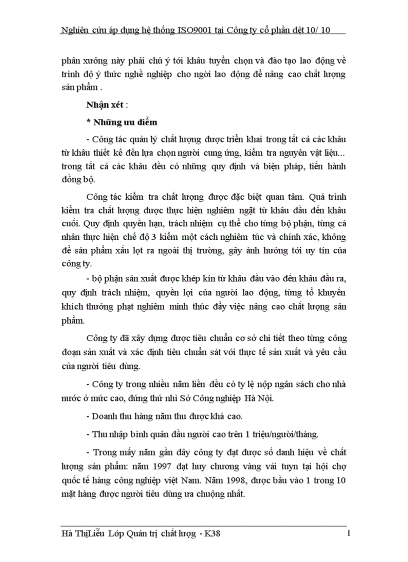 image for page Nghiên cứu áp dụng hệ thống ISO9001 tại công ty cổ phần dệt 10 10