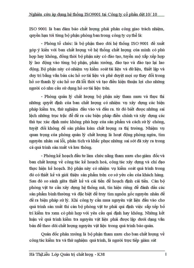image for page Nghiên cứu áp dụng hệ thống ISO9001 tại công ty cổ phần dệt 10 10
