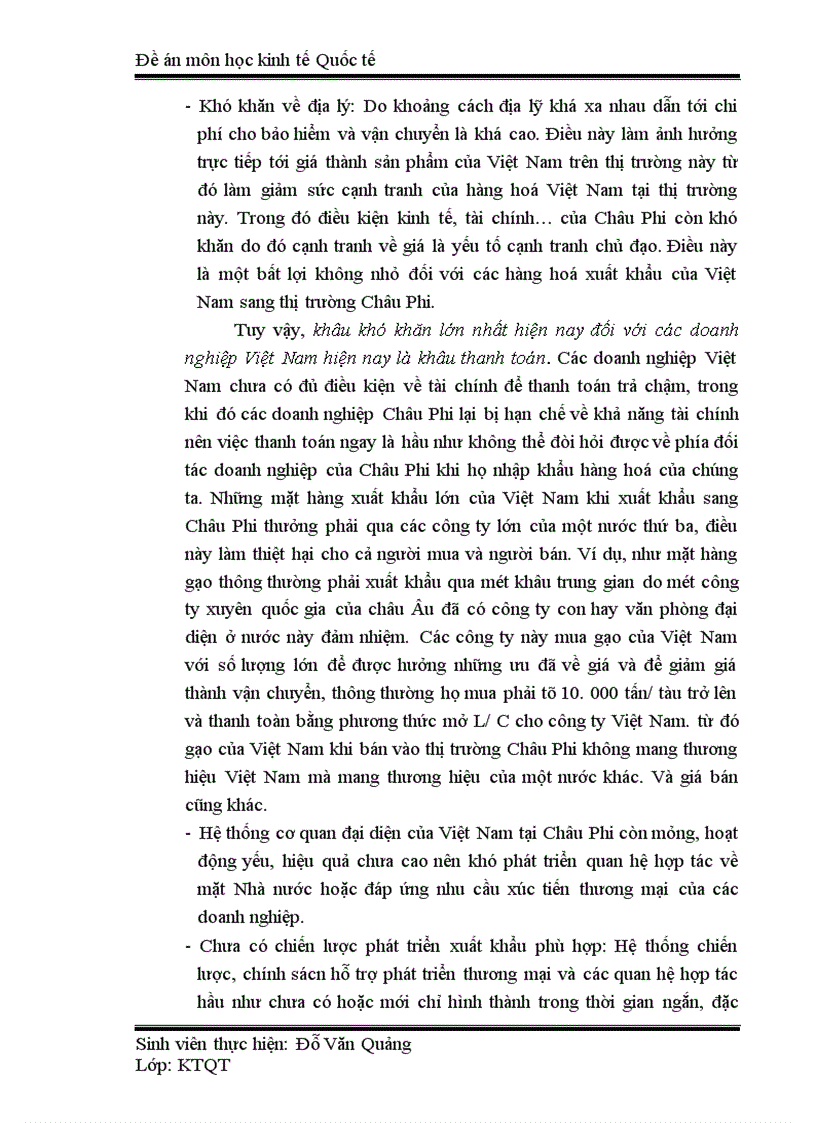 image for page Xuất khẩu hàng hoá của Việt Nam sang thị trường Châu Phi thực trạng và giải pháp