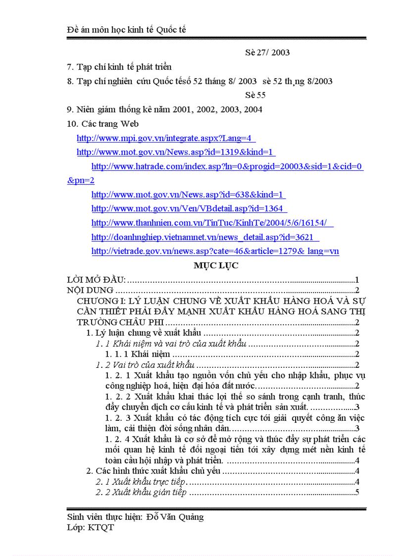 image for page Xuất khẩu hàng hoá của Việt Nam sang thị trường Châu Phi thực trạng và giải pháp
