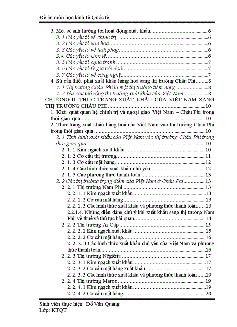 image for page Xuất khẩu hàng hoá của Việt Nam sang thị trường Châu Phi thực trạng và giải pháp