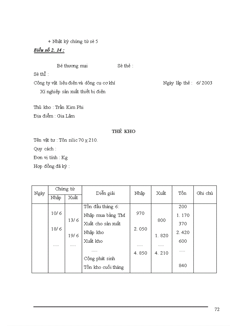 image for page Tổ chức công tác kế toán nguyên vật liệu tại Xí nghiệp sản xuất thiết bị điện 1