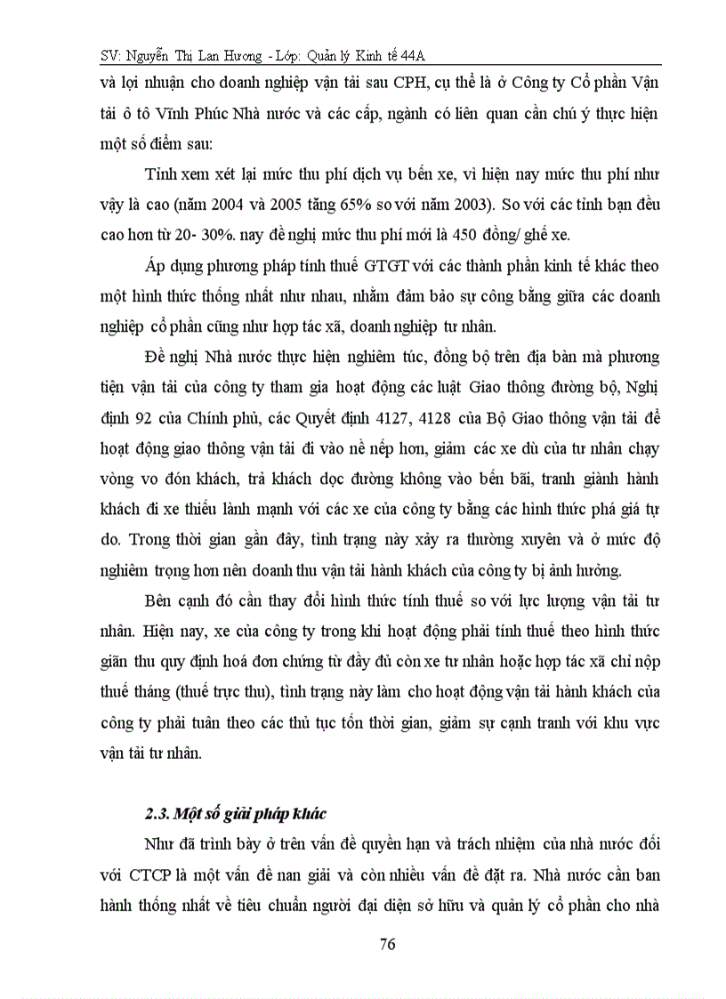 image for page Một số giải pháp nhằm góp phần nâng cao hiệu quả hoạt động sản xuất kinh doanh của Công ty Cổ phần Vận tải ô tô Vĩnh Phúc giai đoạn hậu cổ phần hoá