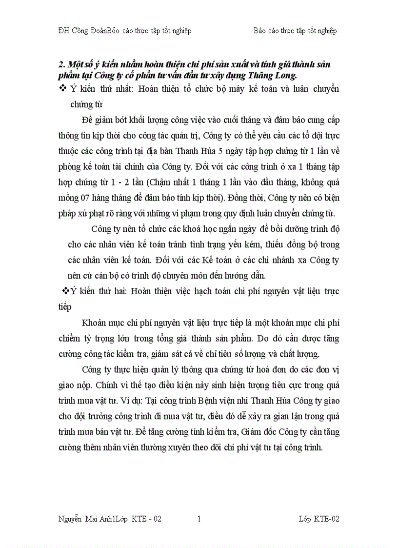 image for page Kế toán chi phí sản xuất và tính giá thành sản phẩm xây lắp tại Công ty cổ phần tư vấn đầu tư xây dựng Thăng Long