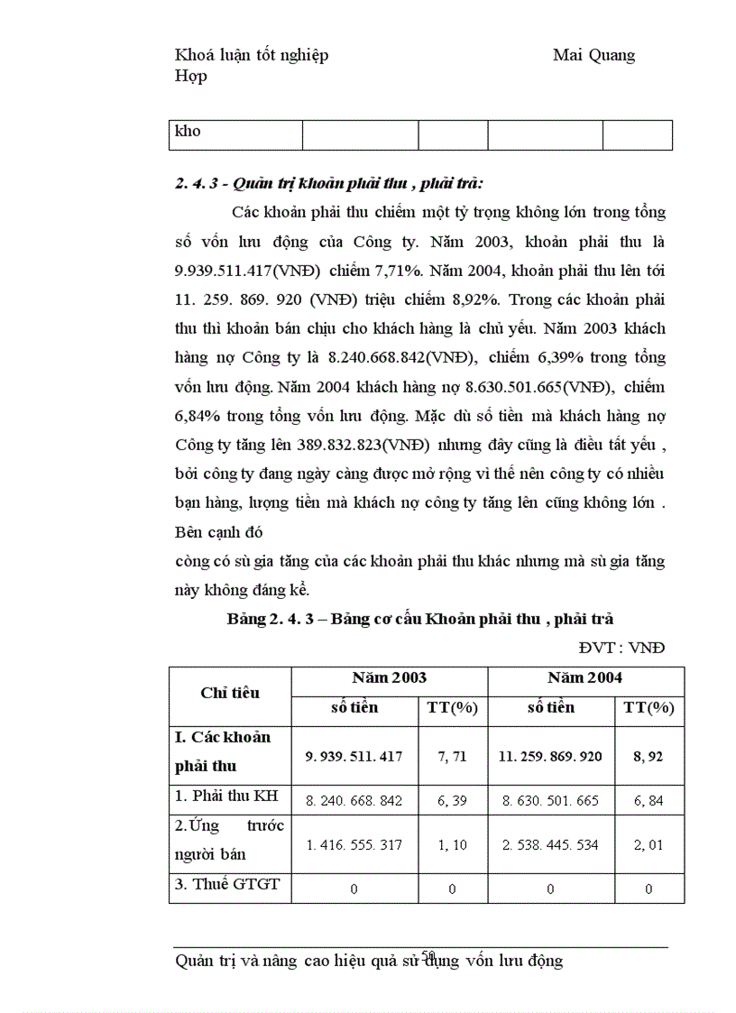 image for page Quản trị và nâng cao hiệu quả sử dụng vốn lưu động tại Công ty Vật tư kỹ thuật Xi măng 1