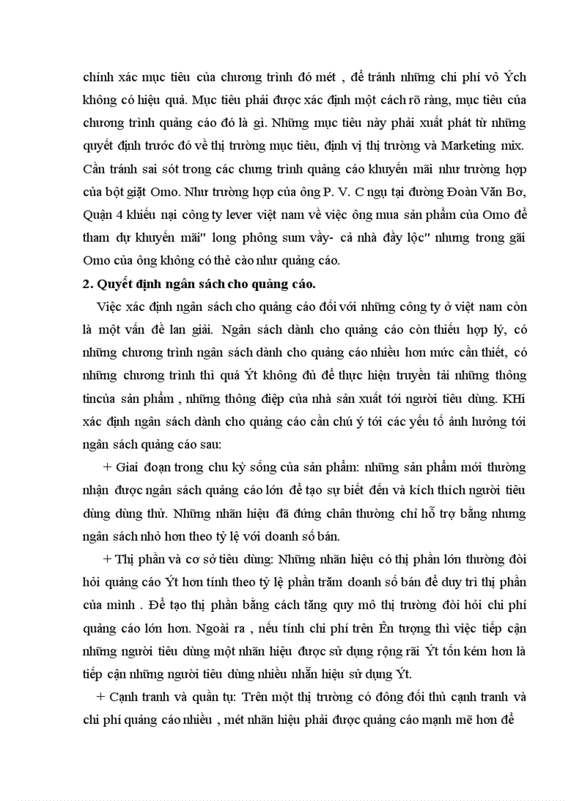 image for page Tiến trình thiết lập một chương trình quảng cáo có hiệu quả ứng dụng cho bột giặt omo 1